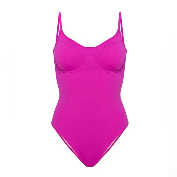 GOOD AMERICAN Fuchsia Pink Swimsuit Size S - Picture 3 of 11